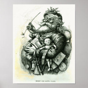 Merry Old Santa Claus Poster