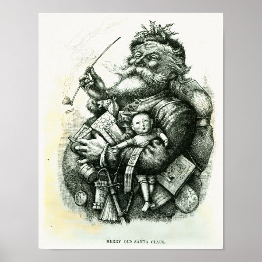 Merry Old Santa Claus Poster (Voorkant)