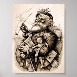 Merry Old Santa Claus Poster