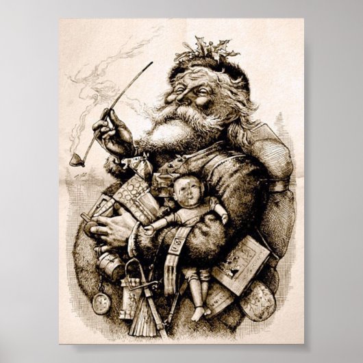 Merry Old Santa Claus Poster (Voorkant)