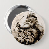 Merry Old Santa Claus Ronde Button 4,0 Cm (Voorkant /achterkant)
