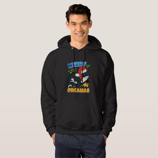 Merry Orcamas Orca Whale Long Sleeve 1 Hoodie (Voorkant volledig)