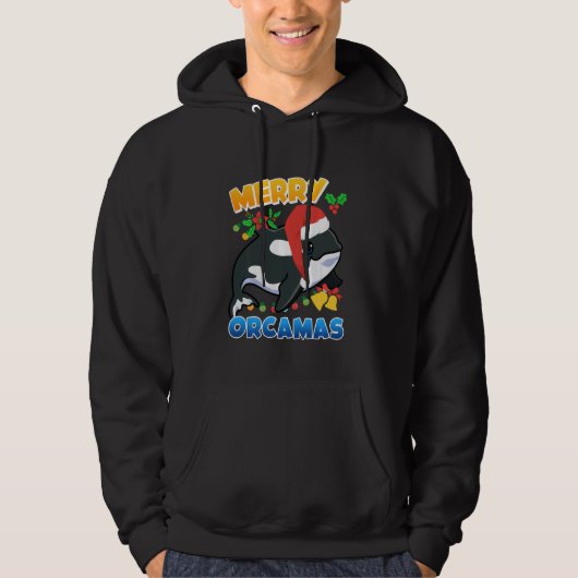 Merry Orcamas Orca Whale Long Sleeve Hoodie (Voorkant)