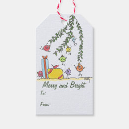 Merry Ornaments Cadeaulabel
