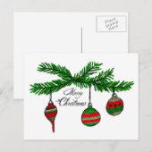 Merry Ornaments Feestdagenkaart (Voorkant / Achterkant)