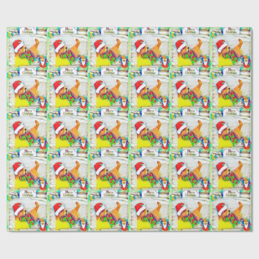 Merry Otterly kerstcadeautje Cadeaupapier (Vlak)