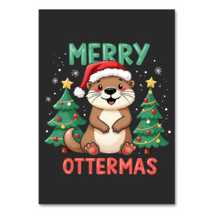 Merry Ottermas Funny Otter Animal Christmas Lovers Kaart