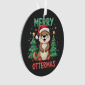 Merry Ottermas Funny Otter Animal Christmas Lovers Ornament (voorkant)