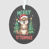 Merry Ottermas Funny Otter Animal Christmas Lovers Ornament (voorkant)