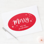 Merry Ovale Sticker (Envelop)