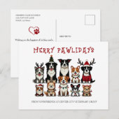 Merry Pawholidays Veterinary Feestdagenkaart (Voorkant / Achterkant)