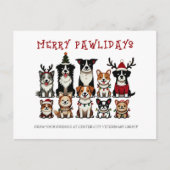 Merry Pawholidays Veterinary Feestdagenkaart (Voorkant)