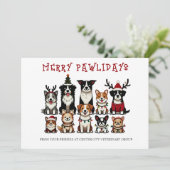 Merry Pawholidays Veterinary Feestdagenkaart (Staand voorkant)