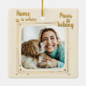 Merry Pawmas Home Is Where Paw Belongs Ceramic Orn Keramisch Ornament (Achterkant)