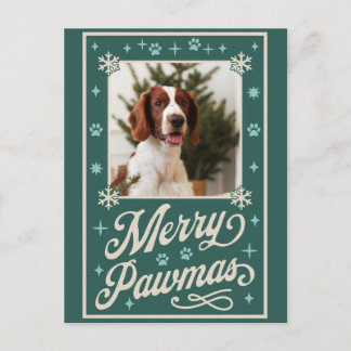 Merry Pawmas Pet Photo Christmas Holiday Kaart