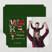 Merry Photo Holiday Card Kaart (Voorkant / Achterkant)