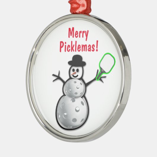 Merry Picklemas Holiday Ornament (Links)