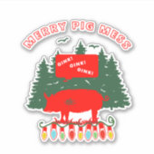 Merry Pig Mess Sticker (Voorkant)