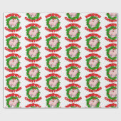 Merry Piggy Christmas Cadeaupapier (Vlak)