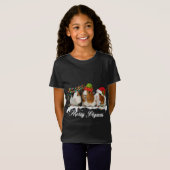 Merry Pigmas 2022 Grappig kerstboomlicht T-shirt (Voorkant volledig)