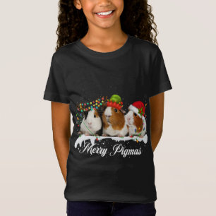 Merry Pigmas 2022 Grappig kerstboomlicht T-shirt