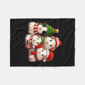 Merry Pigmas Christmas Guinea Pig Boerderij Animal Fleece Deken (Voorkant (Horizontaal))