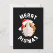 Merry Pigmas Cute and Funny Guinee Pig Kerstmis Bedankkaart (Voorkant)