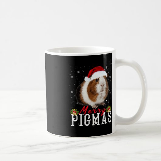 Merry Pigmas Face Mask Fun Guinea Pig Christmas Sa Koffiemok (Rechts)