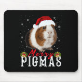 Merry Pigmas Face Mask Fun Guinea Pig Christmas Sa Muismat (Voorkant)