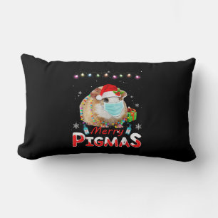Merry Pigmas Face Mask Funny Guinea Pig Kerstmis Kussen