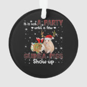 Merry Pigmas Face Mask Funny Guinea Pig Kerstmis Ornament (achterkant)