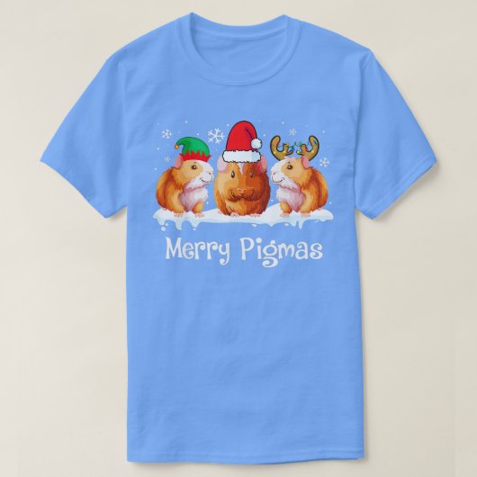 Merry Pigmas Funny Guinea Pig Christmas Xmas  T-shirt (Design voorkant)
