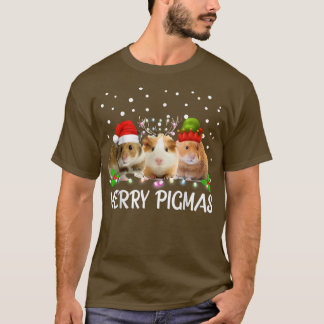 Merry Pigmas Funny Guinea Pig Kerstkerstman T-shirt