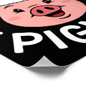 Merry Pigmas Funny Pig Christmas Santa Pig Fa Poster (Hoek)