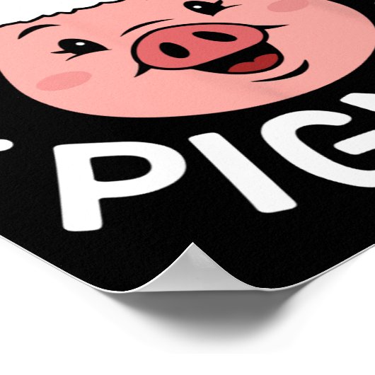 Merry Pigmas Funny Pig Christmas Santa Pig Fa Poster (Hoek)