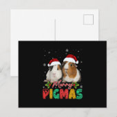 Merry Pigmas Guinea Pig. met Santa Hat Xmas Funny Briefkaart (Voorkant / Achterkant)