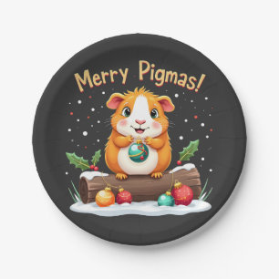 Merry Pigmas Guinee met kerstmis Papieren Bordje