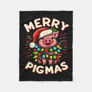 Merry Pigmas kerstmis met kerstmis met kerstmis me Fleece Deken