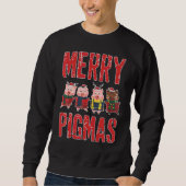 Merry Pigmas kerstmis Pig Xmas Py Trui (Voorkant)