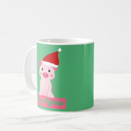 Merry Pigmas Koffiemok (Voorkant links)