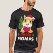 Merry Pigmas Pajama Funny Guinee met Kerstmis San T-shirt (Voorkant)