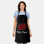 Merry Pigmas Red Pset Guinee met kerstcadeau Schort (Gedragen)