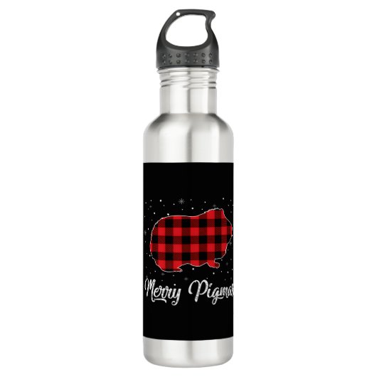 Merry Pigmas Red Pset Guinee met kerstcadeau Waterfles (Voorkant)