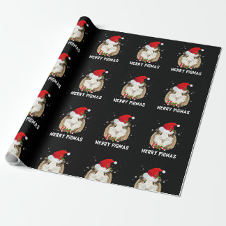 Merry Pigmas Santa Hat Guinea Pig Christmas Pajama Cadeaupapier
