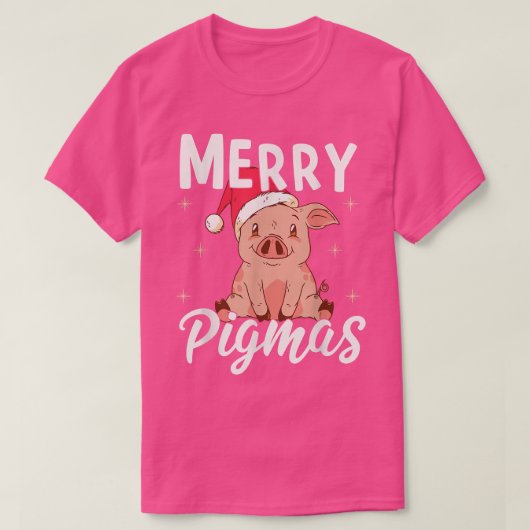 Merry Pigmas Santa Pig Lover Kerstmis T-shirt (Design voorkant)