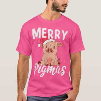 Merry Pigmas Santa Pig Lover Kerstmis T-shirt
