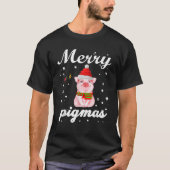 Merry Pigmas T Kerstmis Pajama voor varkensovers T-shirt (Voorkant)