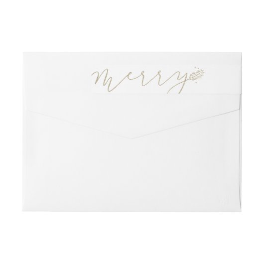 Merry Pines Holiday Return Address Labels (Achterkant)