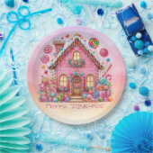 Merry "PINK-mas" Christmas Snoep House Papieren Bordje (Feest)