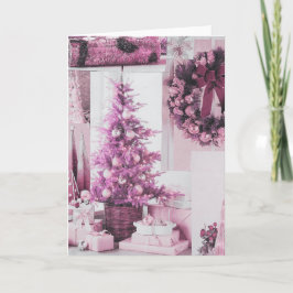 Merry Pinkmas 5" x 7" Gevouwen Vakantie Kaart